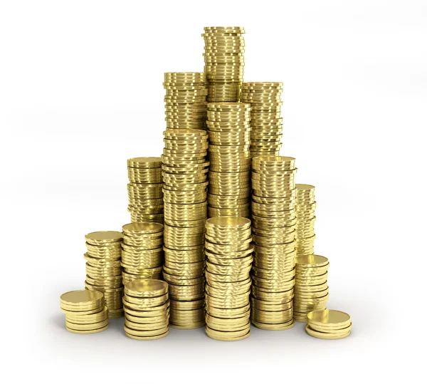 Stack of golden coins — Stock Photo, Image