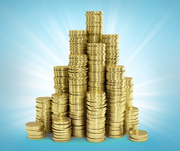 Stack of golden coins. — Stock Photo, Image