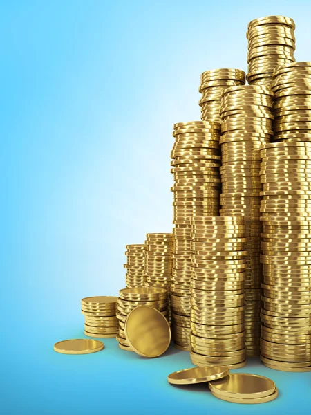 Stack of golden coins. — Stock Photo, Image