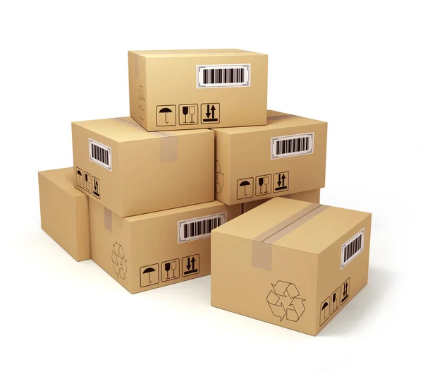 Cardboard boxes on pallet Stock Photo by ©scanrail 4680685