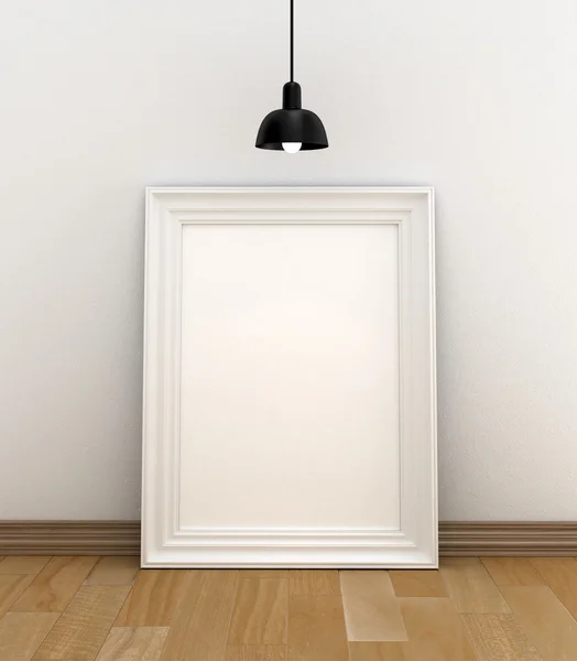 Room with lighted frame — Stock Photo, Image