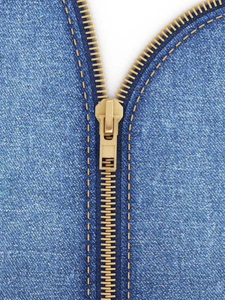 Mavi Jeans fermuar closeup — Stok fotoğraf