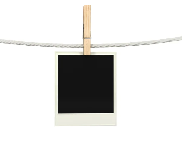 Photo paper on rope — Stock Photo, Image