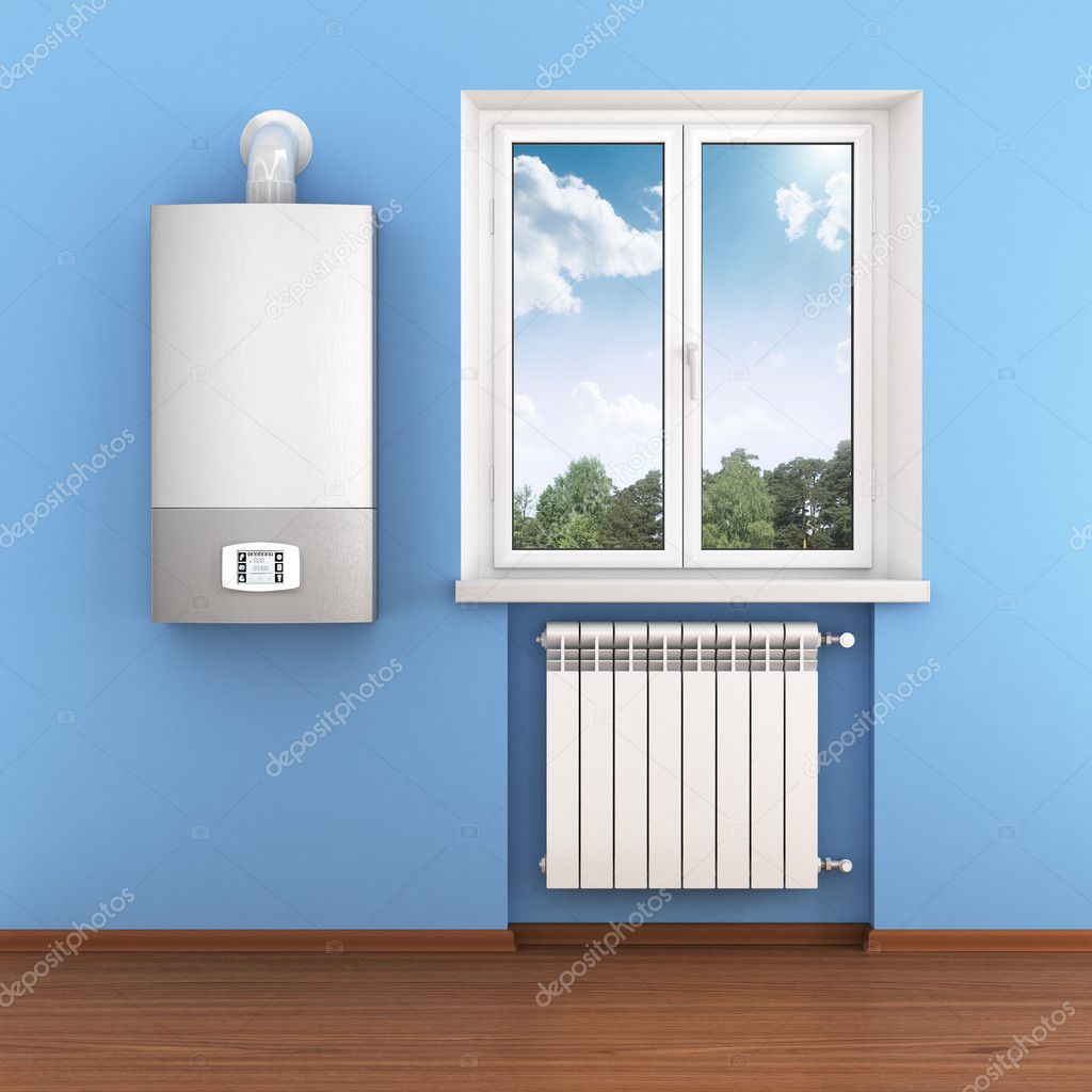 Close-up of home radiator and heater