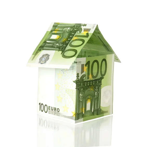 Euro house with reflection — Stock Photo, Image