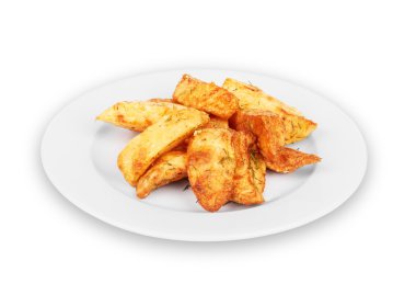 plaka üzerinde kızarmış patates