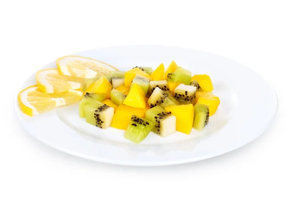 Skivad kiwi, mango, citroner — Stockfoto