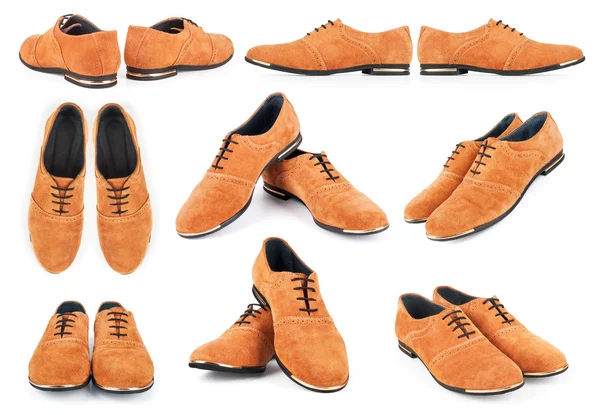 Coleção de sapatos castanhos — Fotografia de Stock
