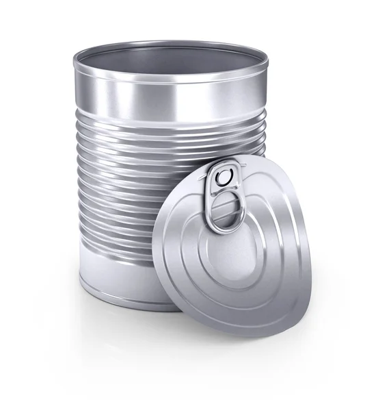 Empty opened tin can. — Stock Photo, Image