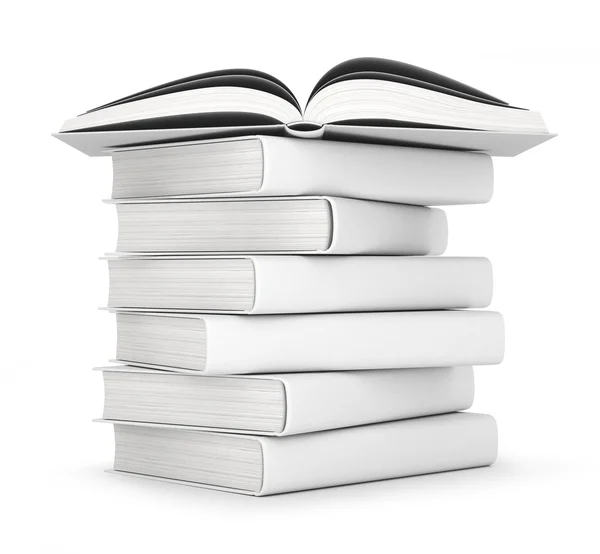 Libros con cubiertas en blanco — Foto de Stock