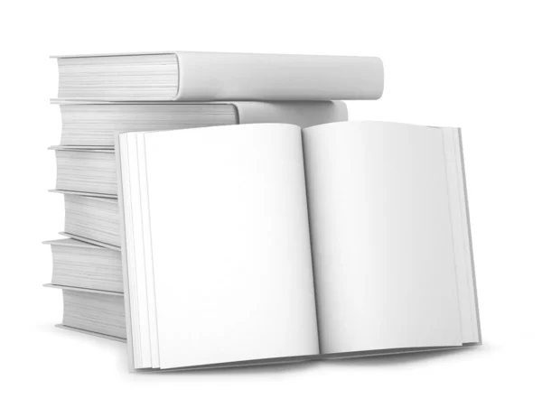 Книги с пустыми обложками — стоковое фото