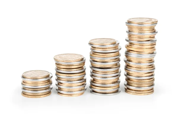 Columns of coins — Stock Photo, Image