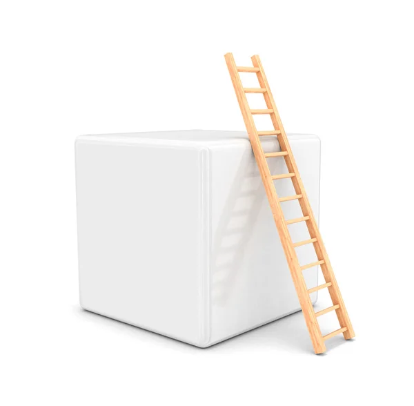 Ladders  and cube — Stock Photo, Image