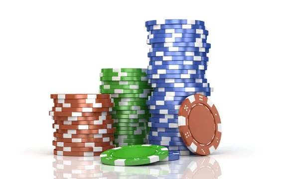 Casino chips stacks — Stock Photo, Image