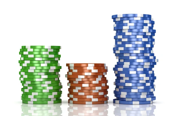 Casino Chips Stacks — Stockfoto