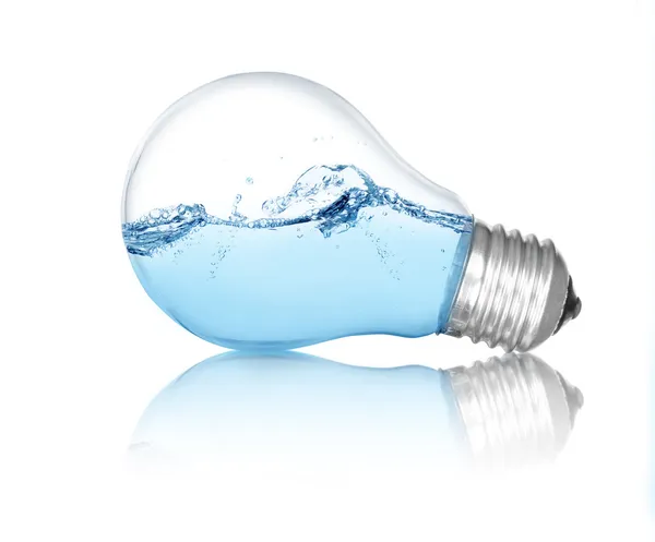 Lightbulb with water — Stock Photo, Image