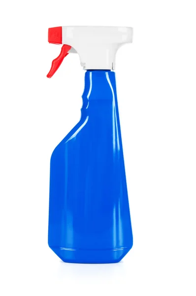 Blauwe plastic fles — Stockfoto