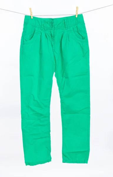 Kalhoty na clothespins — Stock fotografie