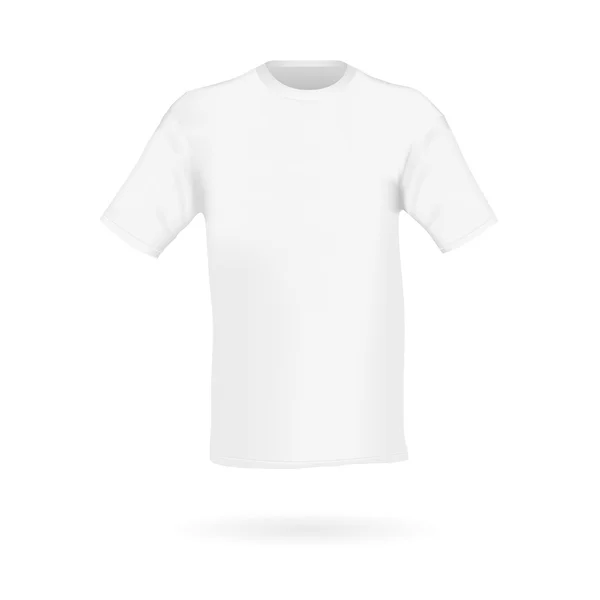 Bílé tričko izolované na bílém pozadí — Stock fotografie