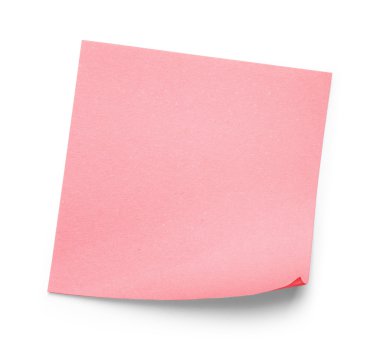 pembe etiket izole bir beyaz zemin üzerine