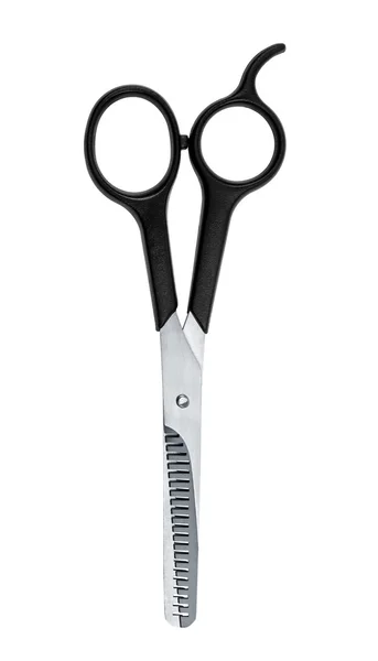 Hairdressing scissors on an isolated white background — Stock Photo, Image