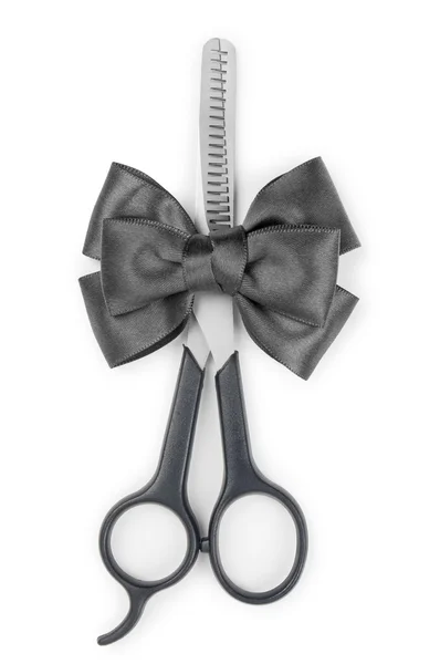 Hairdressing scissors on an isolated white background — Stock Photo, Image