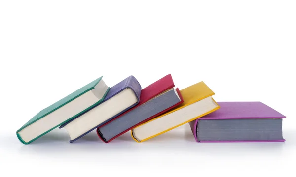 Bücherstapel mit einer Brille — Stockfoto