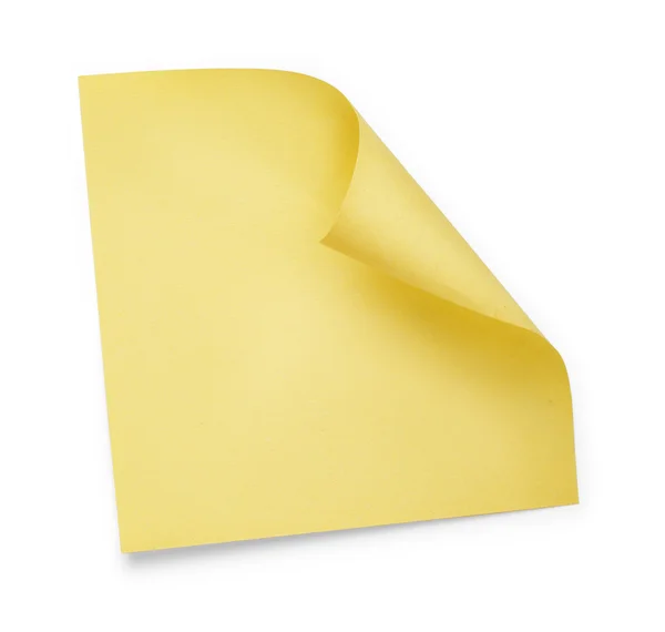 Yellow sticker on an isolated white background — Stock Photo, Image