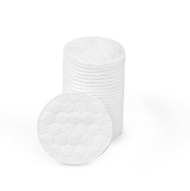 Beyaz arkaplanda pamuk pedler