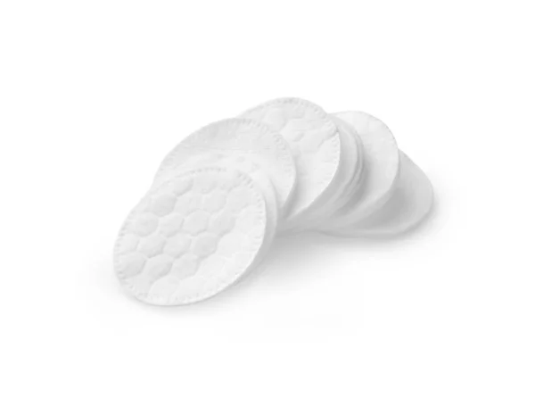 Cotton Pads Lie White Background — Stock Photo, Image