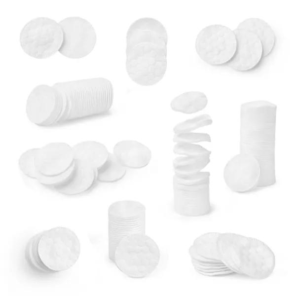 Set Cotton Pads White Background — Stock Photo, Image