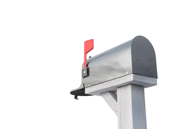 白い背景のメールボックス 3Dイラスト — ストック写真