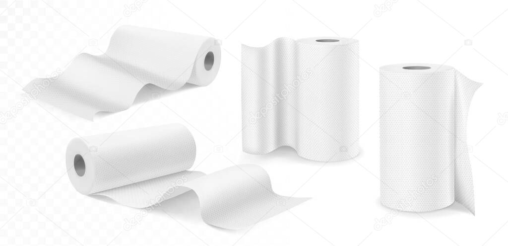 Rolls of paper towels. Vector illustration.
