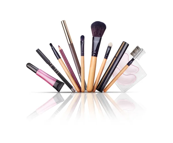 Cosmetics Reflection White Background — Stock Photo, Image