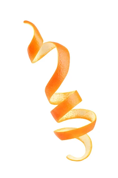 Cáscara Naranja Sobre Fondo Blanco — Foto de Stock