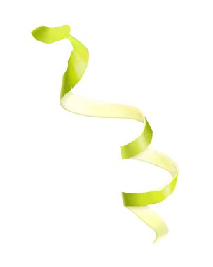 Yeşil elma kabuğu. Vektör illüstrasyonu.