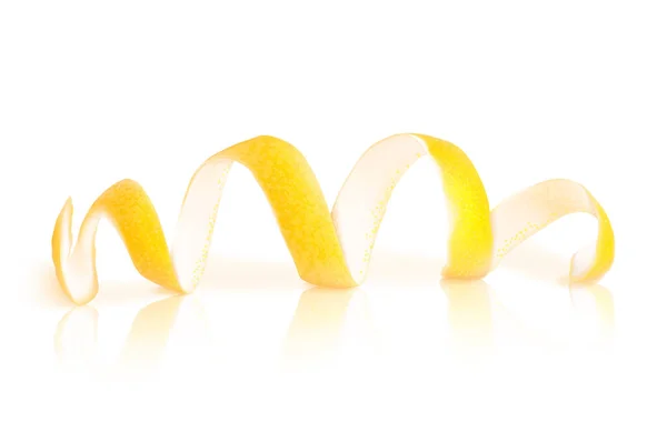 Curl Lemon Peel Vector Illustration — Stock Vector