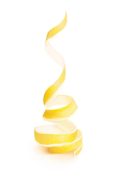 Espiral Casca Limão Ilustração Vetorial — Vetor de Stock