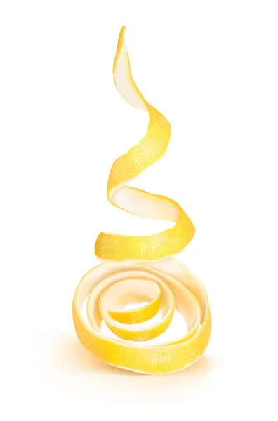 Lemon Peel Spiral Vector Illustration — Stock Vector