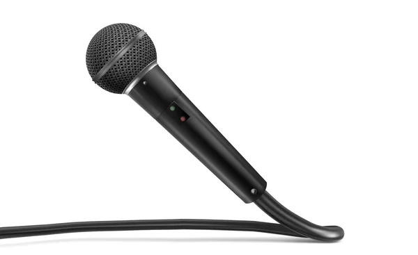 Mikrofon Isoliert Auf Weißem Hintergrundvektor Illustration — Stockvektor