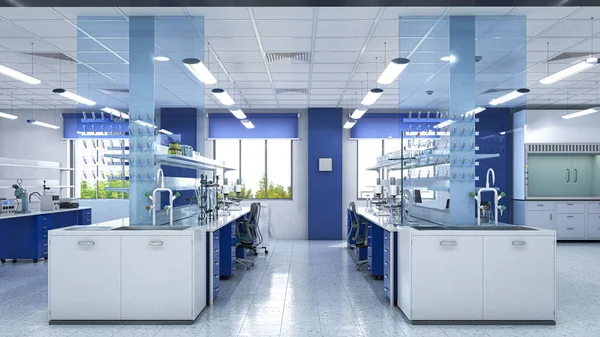 Interior Laboratório Espaçoso Brilhante Ilustração — Fotografia de Stock