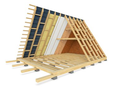 Çerçeve kabini beyaz arka planda izole edilmiş. 3d illüstrasyon