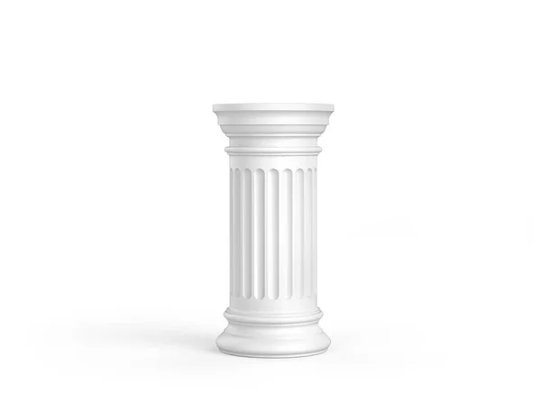 Pedestal Con Tela Sobre Fondo Blanco Ilustración —  Fotos de Stock