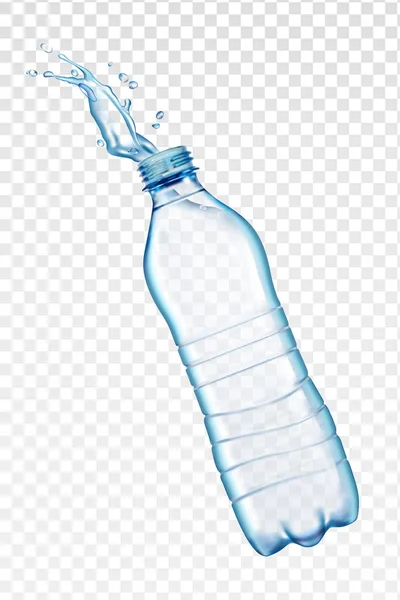 Botella Agua Plástico Ilustración Vectorial Aislada — Archivo Imágenes Vectoriales