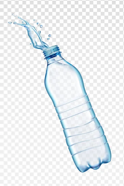 Plastic Waterfles Geïsoleerde Vectorillustratie — Stockvector