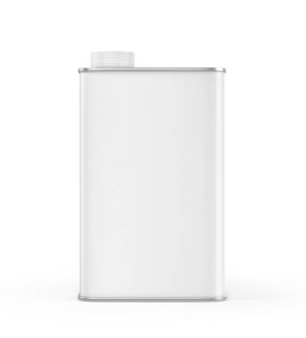 Beyaz arka planda izole edilmiş beyaz deterjan şişesi. 3d illüstrasyon