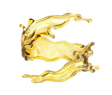 Yuvarlak yağ beyaz arka planda izolasyon oluşturur. 3d illüstrasyon