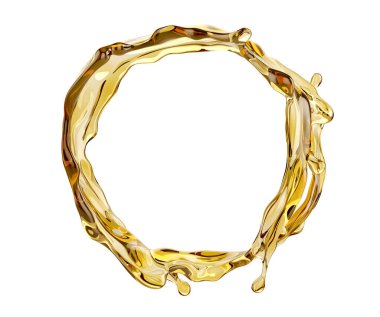 Yuvarlak yağ beyaz arka planda izolasyon oluşturur. 3d illüstrasyon