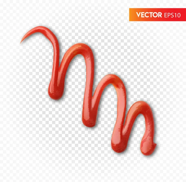 Belo Padrão Ketchup Ilustração Vetorial Sobre Fundo Transparente — Vetor de Stock