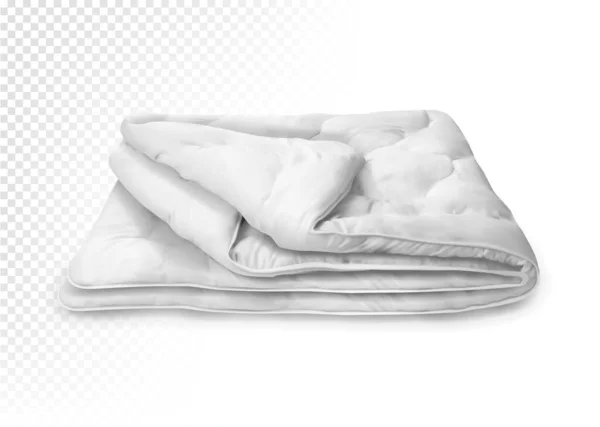 White Blanket Vector Illustration Transparent Background — Stock Vector